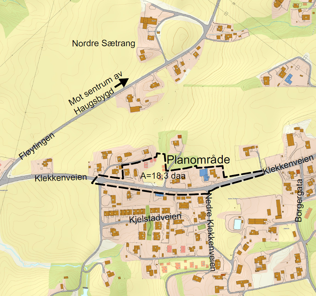 Kartutsnitt med planavgrensning